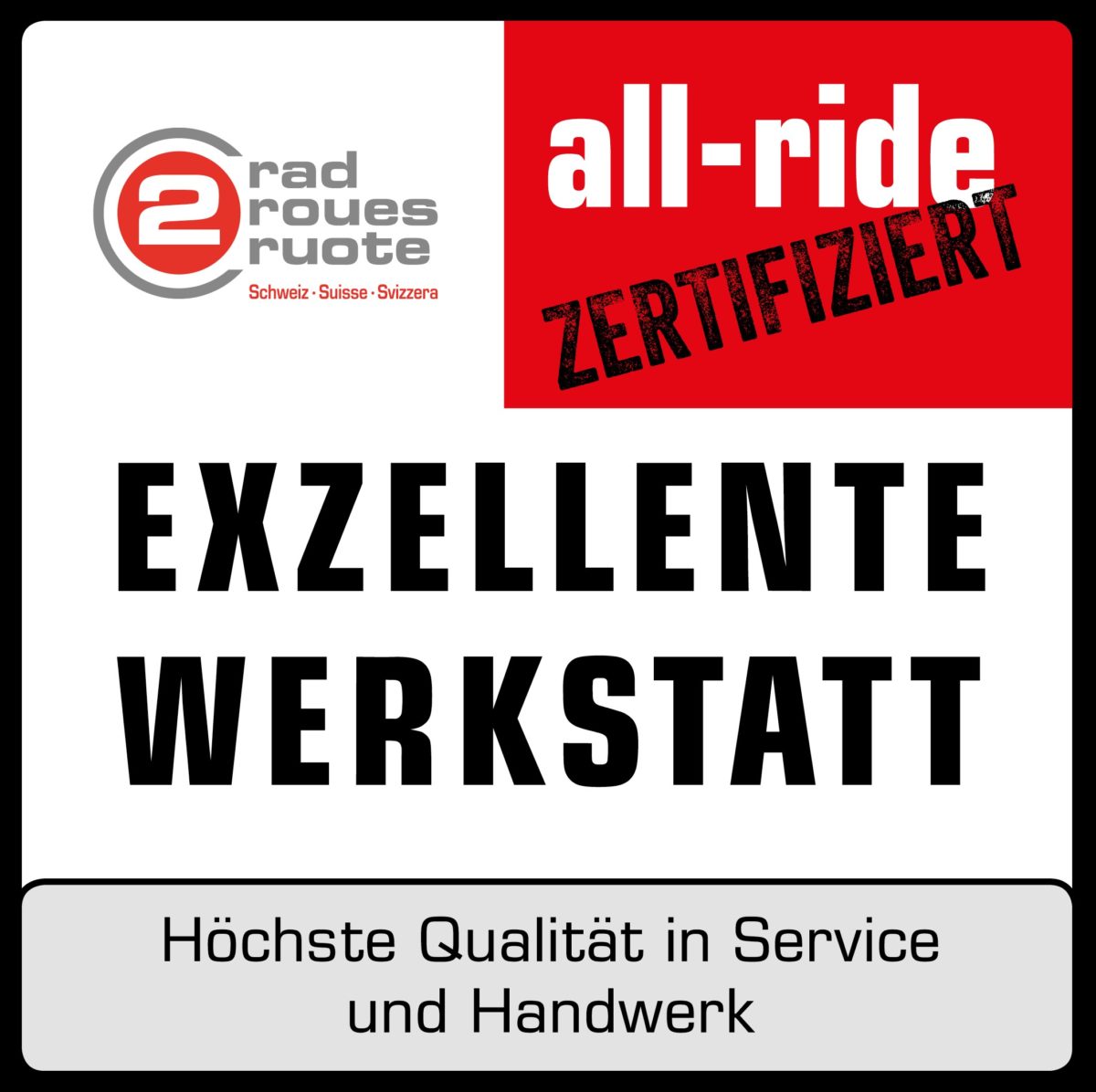 2rad Werkstattzertifizierung Logo All Ride Service